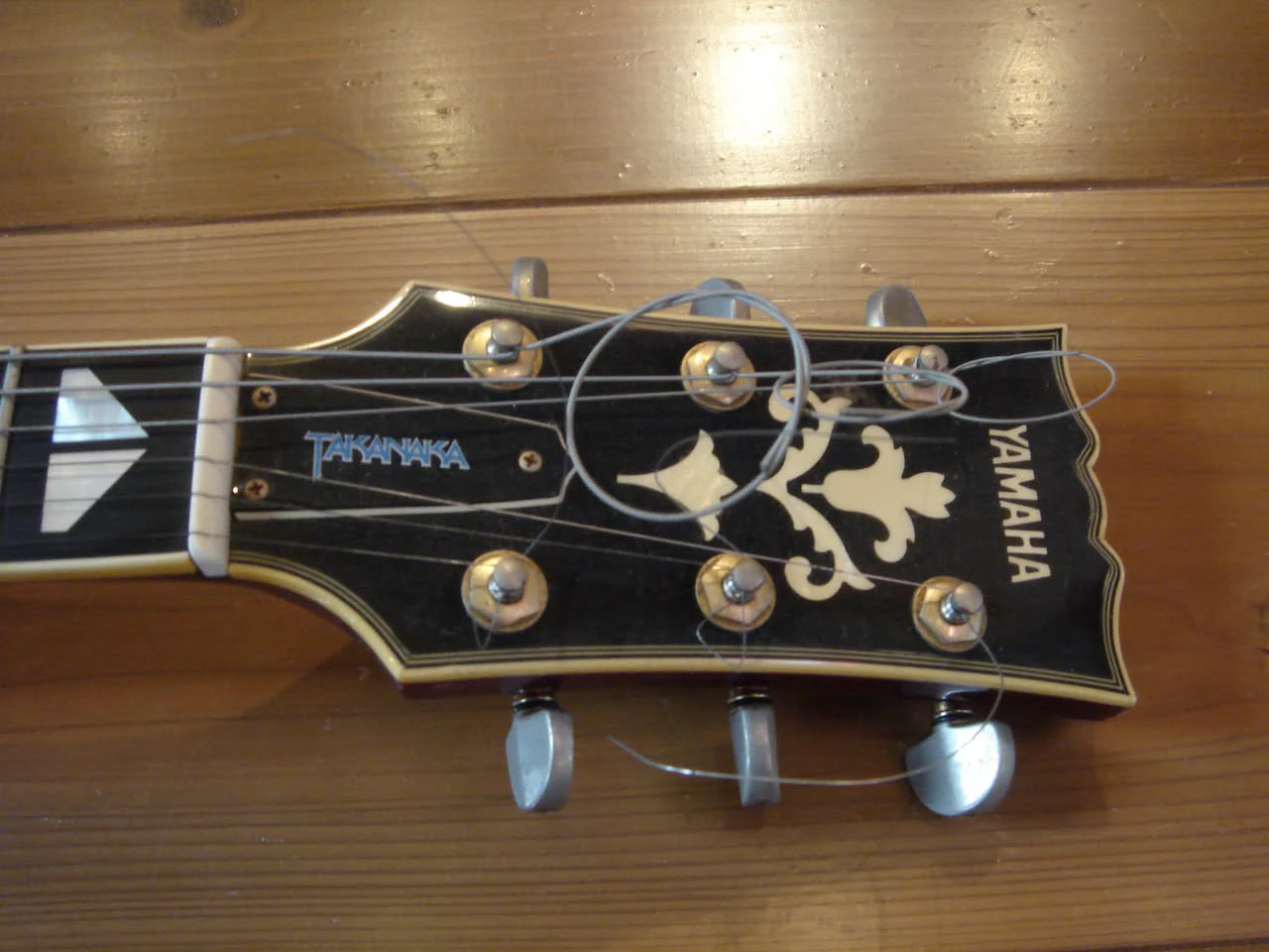 Large Yamaha SG1000 headstock with TAKANAKA truss rod cover