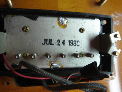 Back of bridge pickup dated July 24, 1980